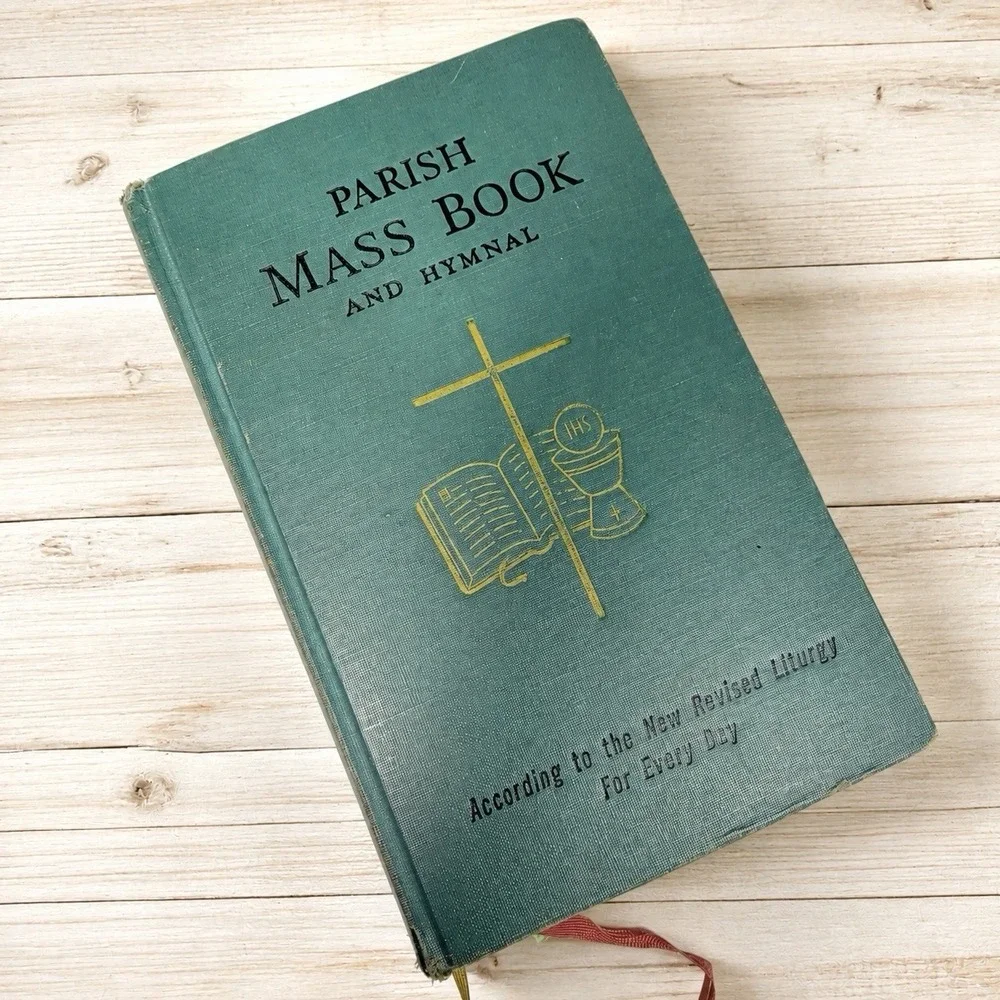 Vintage 1965 St Joseph Ed. Parish Mass Book & Hymnal Catholic Missal Hardcover